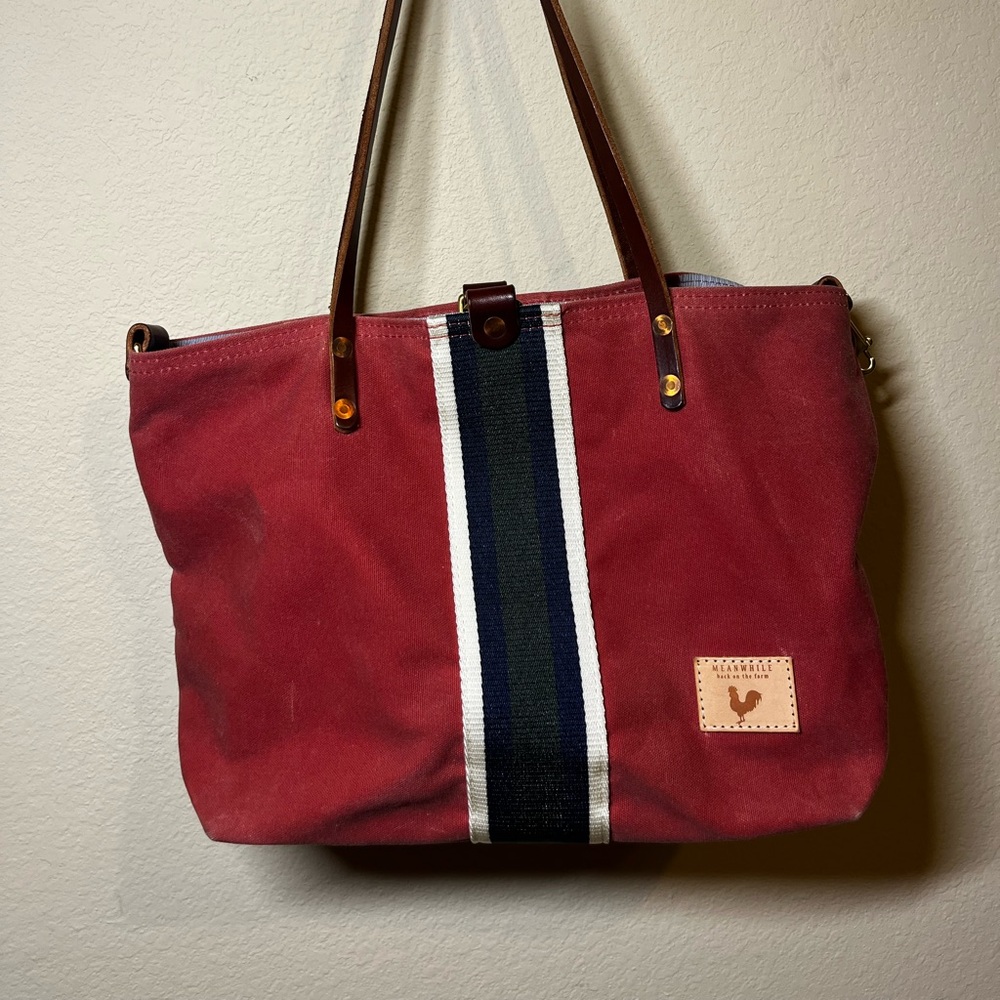 Meanwhile back on the farm waxed canvas perfect tote